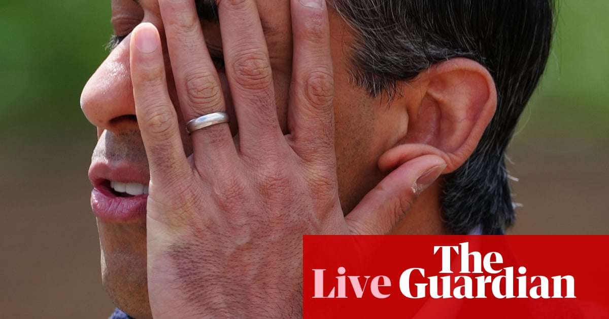 General election live: planned opportunity for media to question Sunak ‘cancelled’ as D-day fallout continues