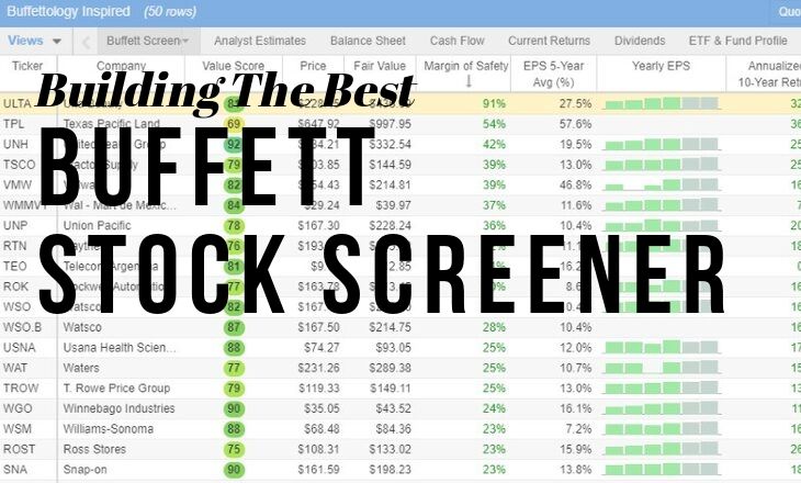 Building the Best Buffett Stock Screener for Value Investing