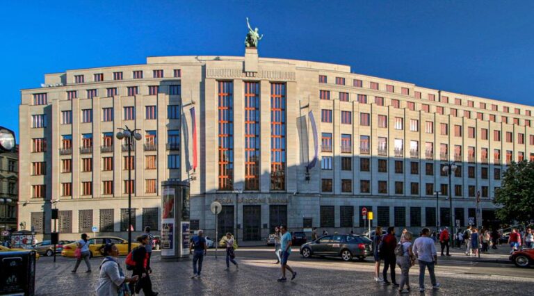 The Czech National Bank building in Prague