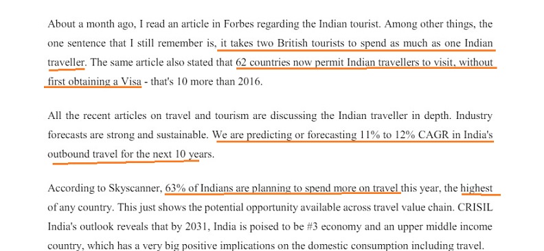 Mega Trend: India Outbound Travel