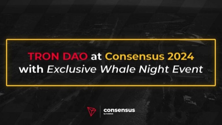TRON DAO at Consensus 2024 with exclusive Whale Night event