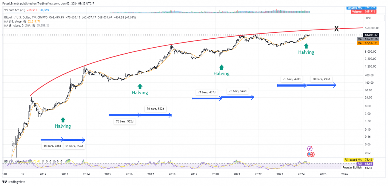 The beautiful symmetry of past Bitcoin bull market cycles – Peter Brandt – Factor Trading