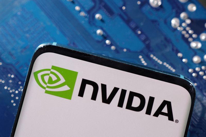 © Reuters. FILE PHOTO: A smartphone with a displayed NVIDIA logo is placed on a computer motherboard in this illustration taken March 6, 2023. REUTERS/Dado Ruvic/Illustration/File Photo © Reuters. FILE PHOTO: A smartphone with a displayed NVIDIA logo is placed on a computer motherboard in this illustration taken March 6, 2023. REUTERS/Dado Ruvic/Illustration/File Photo