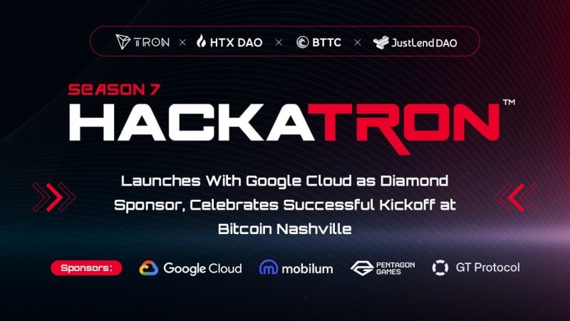 HackaTRON season 7 launches with Google Cloud as diamond sponsor, celebrates successful kickoff at Bitcoin Nashville