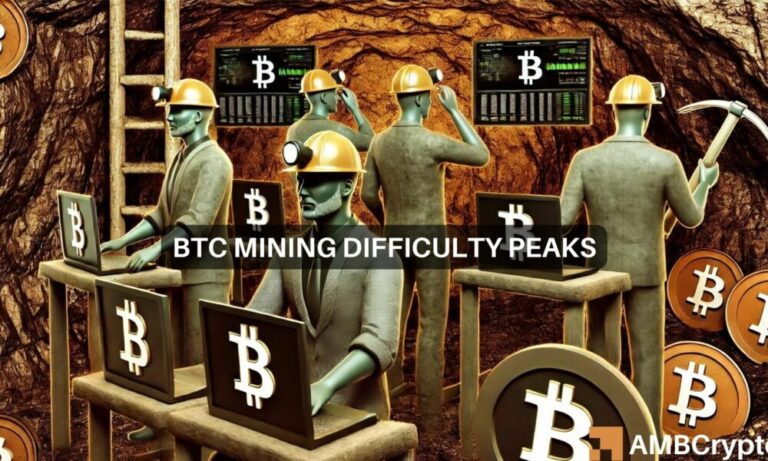 Bitcoin mining difficulty hits record high: How will it impact BTC?