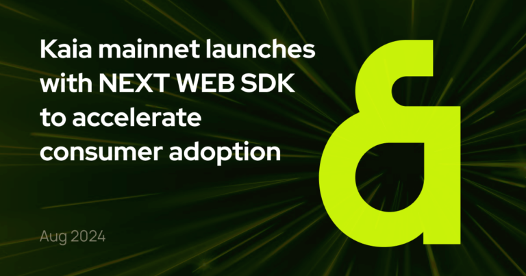 Kaia Announces Mainnet Launch With LINE’s NEXT WEB SDK to Accelerate Consumer Adoption
