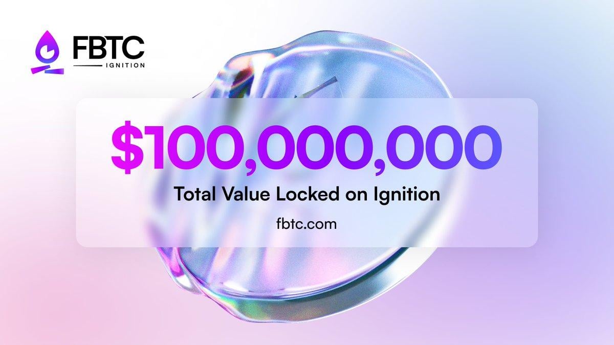 Omnichain BTC Asset FBTC Crosses $100M in TVL, Ignition Unveils “Sparkle” Campaign" - Blockonomi