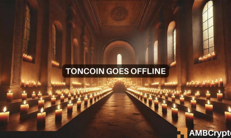 Toncoin halted: 3-hour network outage triggers price, volume dip