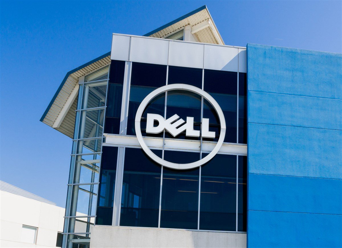 Dell computer corporate facility and logo. Dell Inc. is a multinational computer technology company.