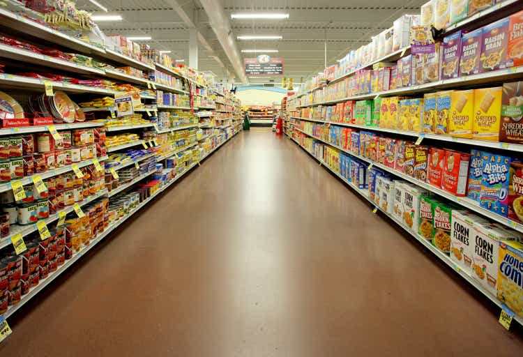Grocery store aisle.