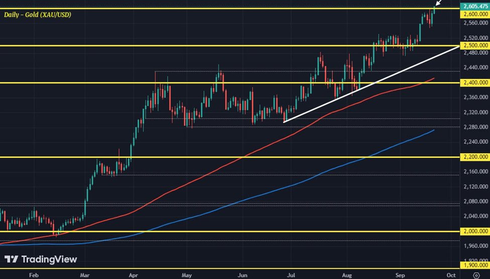 Gold tops $2,600 as the bulls seek out the next leg higher | Forexlive
