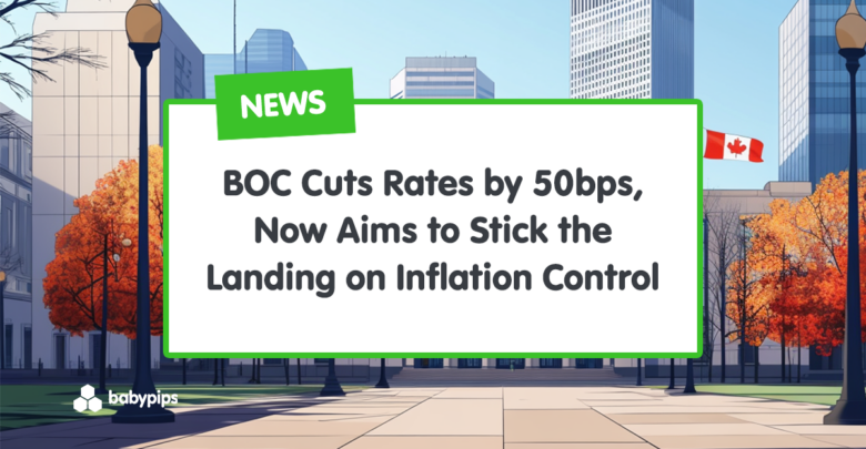 BOC Cuts Rates by 50bps, Now Aims to Stick the Landing on Inflation Control