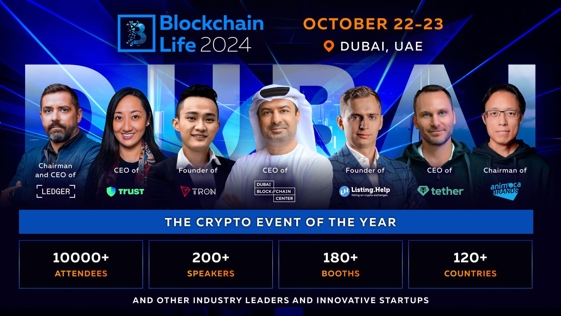 Blockchain Life 2024 in Dubai: A legendary gathering of market insiders ahead of the bull run – CoinJournal