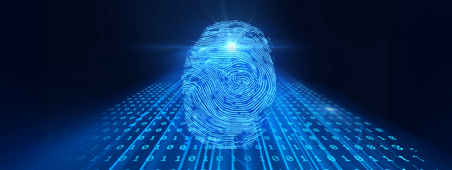 Fingerprint Scanning on blue technology