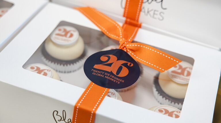 A cake with 26 Degrees branding at the rebranding launch party, Photo: 26 Degrees