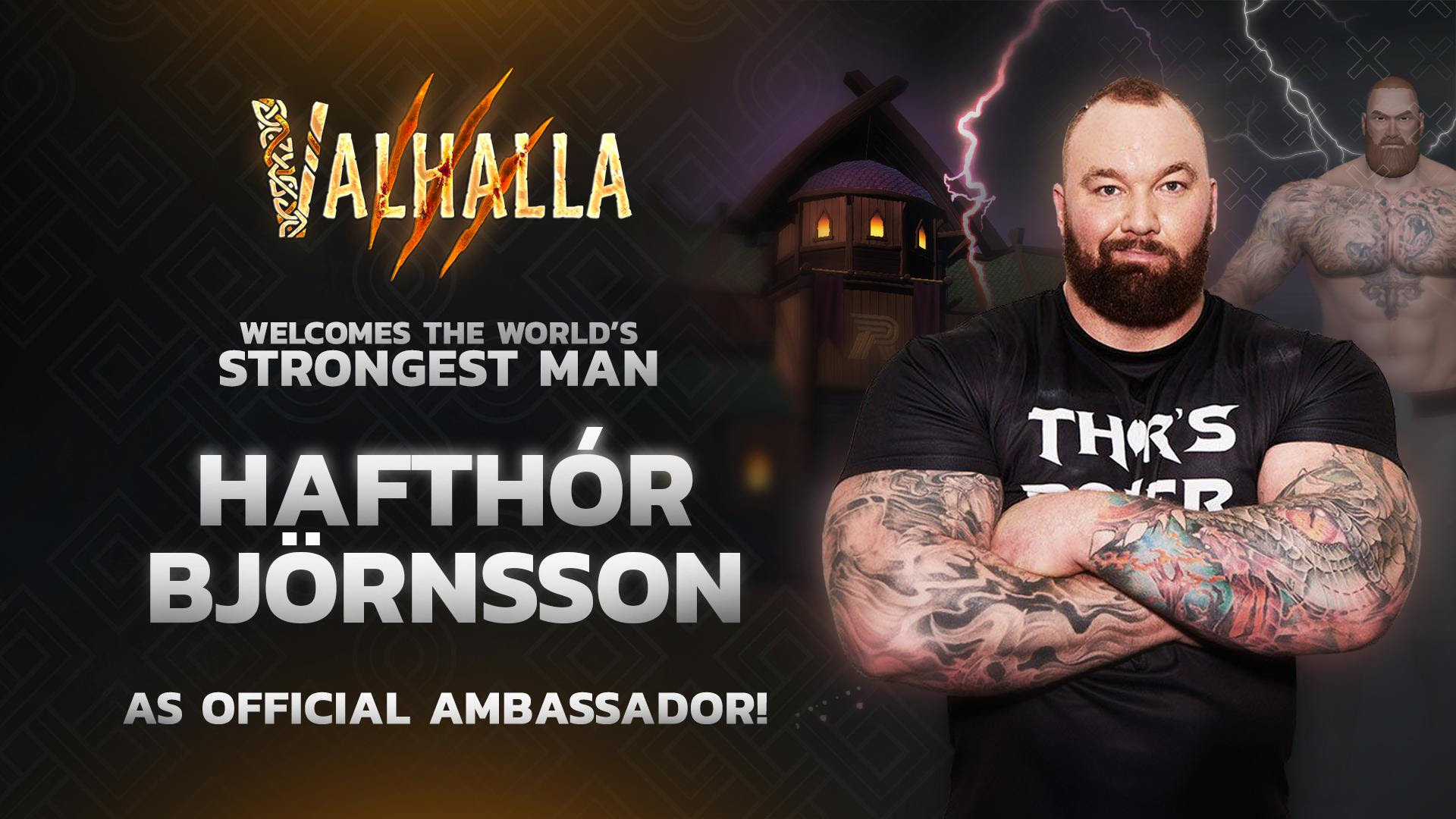 Floki’s MMORPG Valhalla Announces New Partnership with Hafthor Júlíus Björnsson, “The Mountain” in Game of Thrones