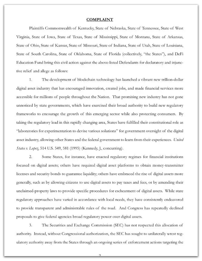18 States Join Forces Against SEC Crypto Regulations - AabeyLLC Crypto