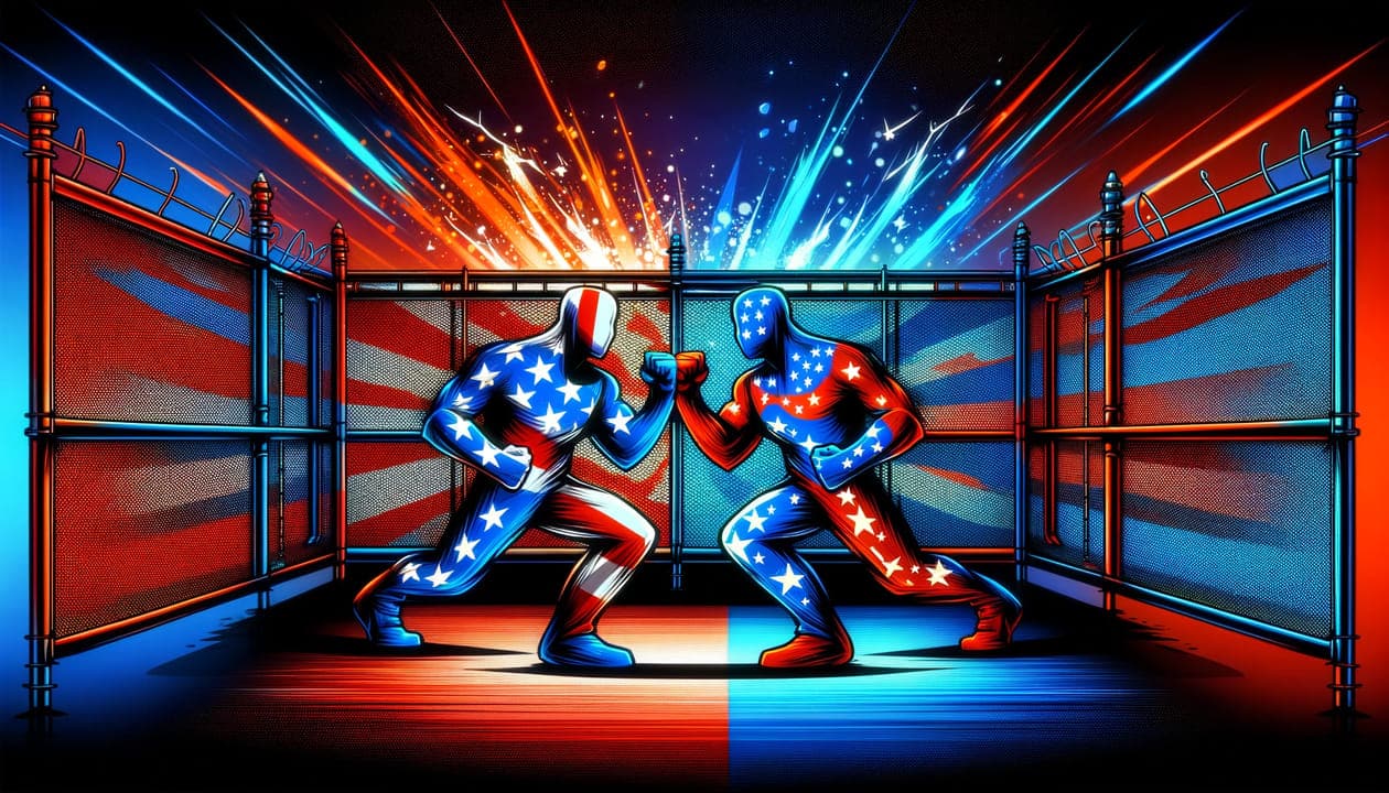 Cage match of economic policies: Republican vs. Democrat—Stay ahead of each side’s moves and adapt your strategy! 🥊