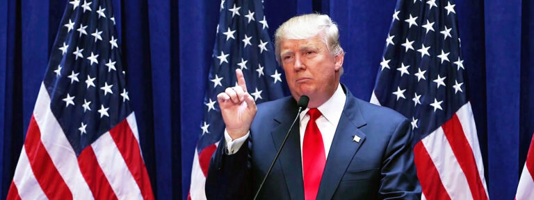 President Donald Trump during his speech