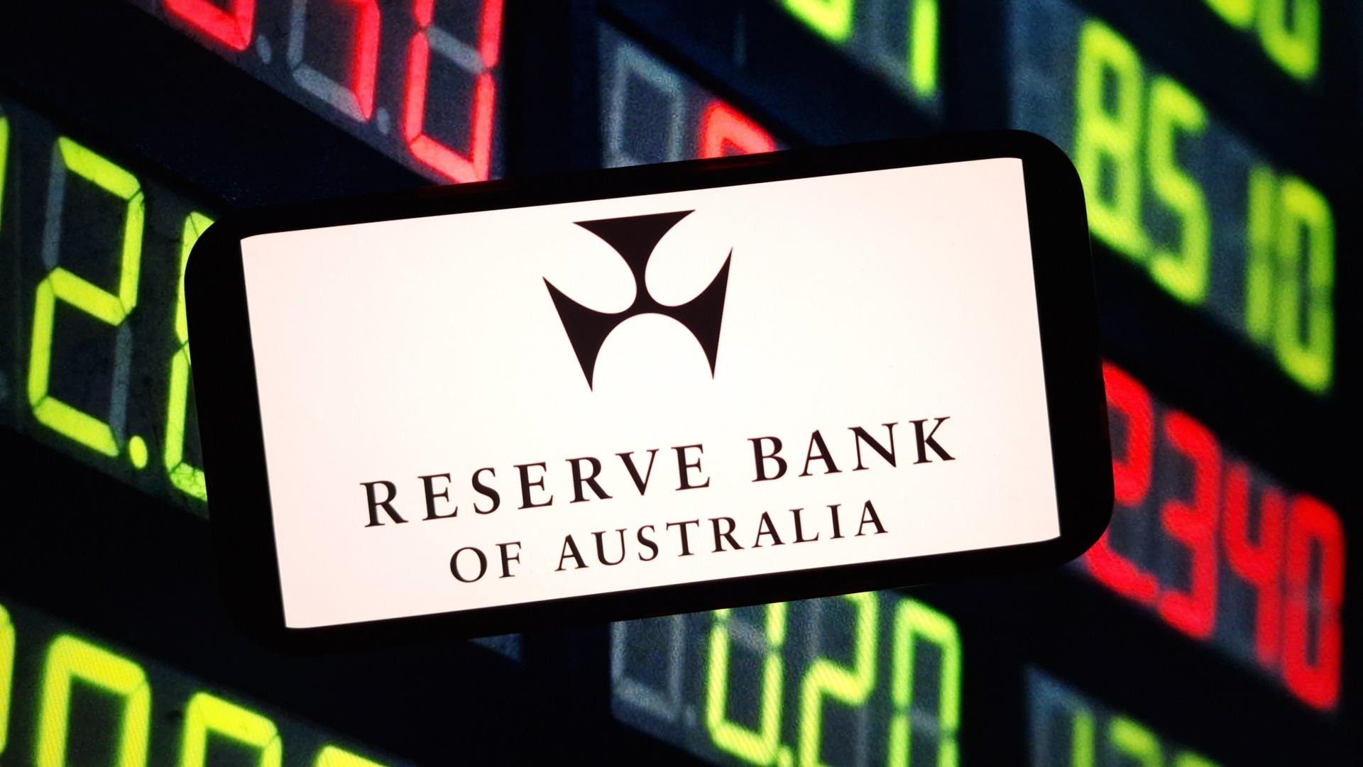 Konskie, Poland - June 10, 2024: RBA Reserve Bank of Australia logo displayed on mobile phone screen