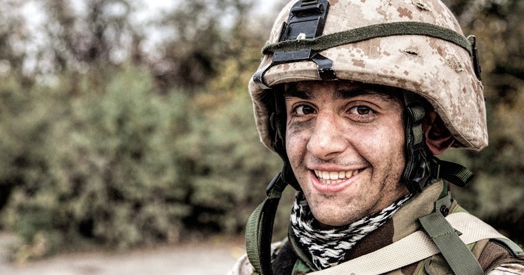 smiling soldier