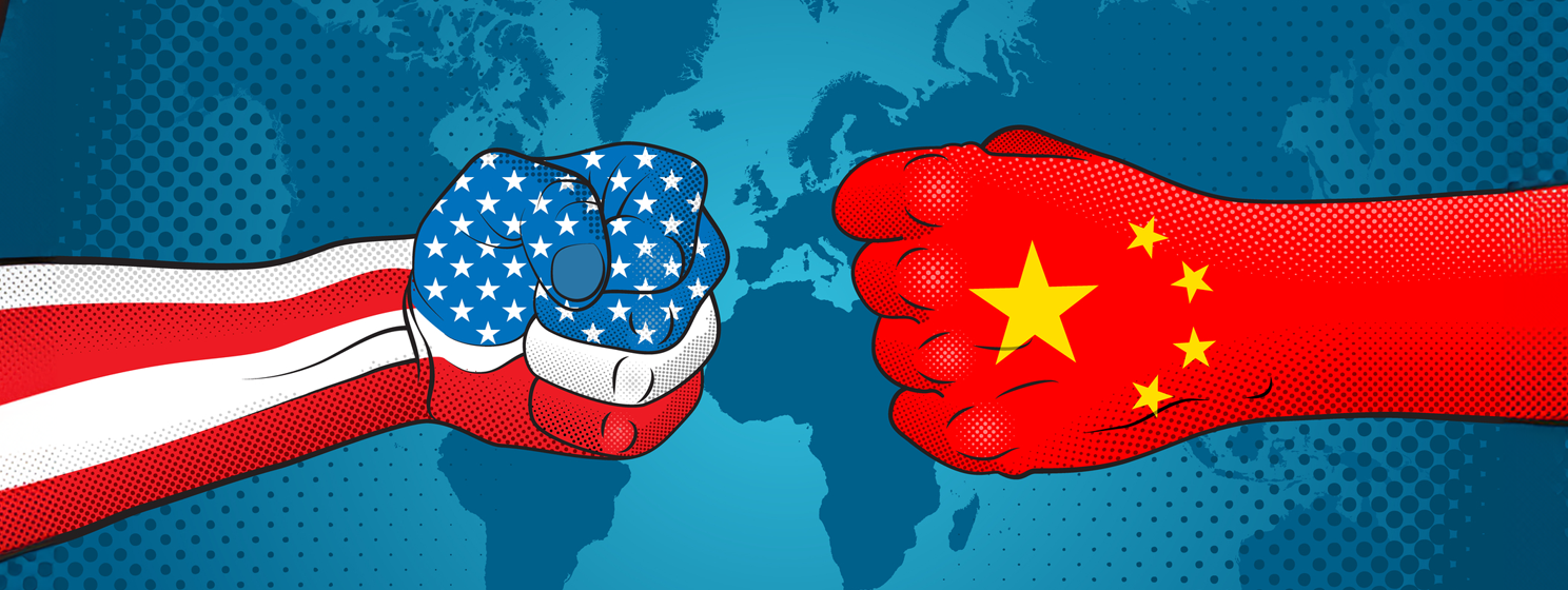 US vs China image concept
