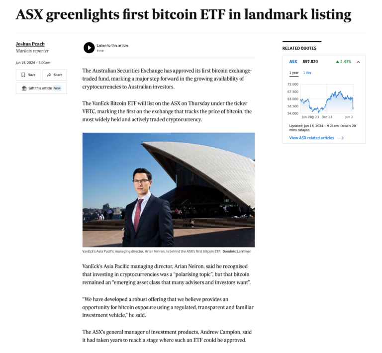 VBTC - VanEck Bitcoin ETF