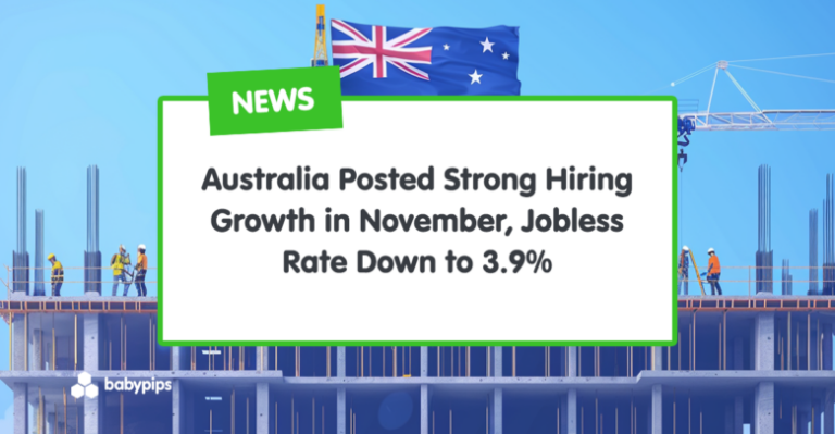 Australia Posted Strong Hiring Growth in November, Jobless Rate Down to 3.9%