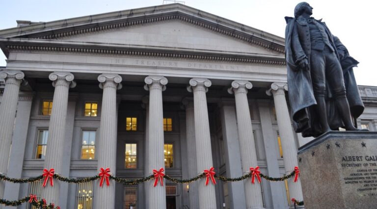 The Treasury Department building; Photo: Wikimedia Commons