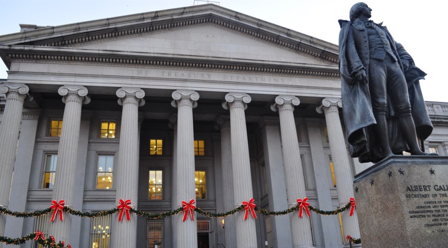 The Treasury Department building; Photo: Wikimedia Commons