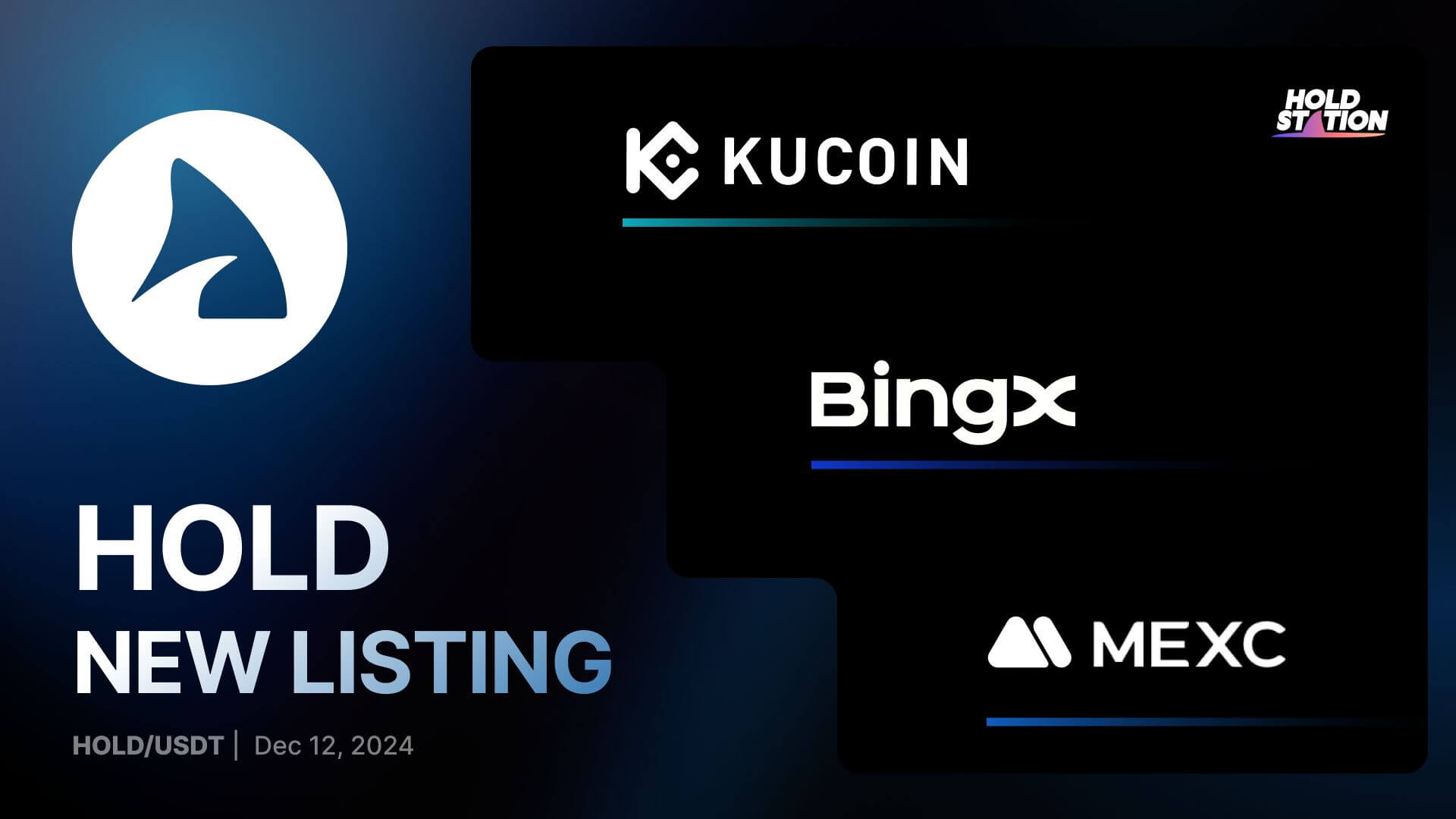 Holdstation Announces HOLD Listing on KuCoin, BingX and MEXC – CoinJournal