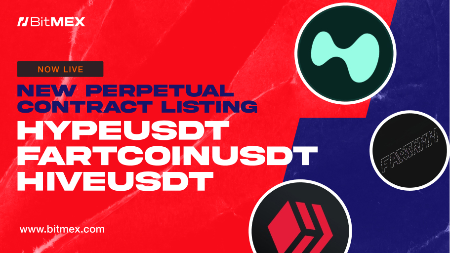 Now Live: HYPEUSDT, and FARTCOINUSDT, and HIVEUSDT Perpetual Swap Listings With Up to 50x Leverage  | BitMEX Blog