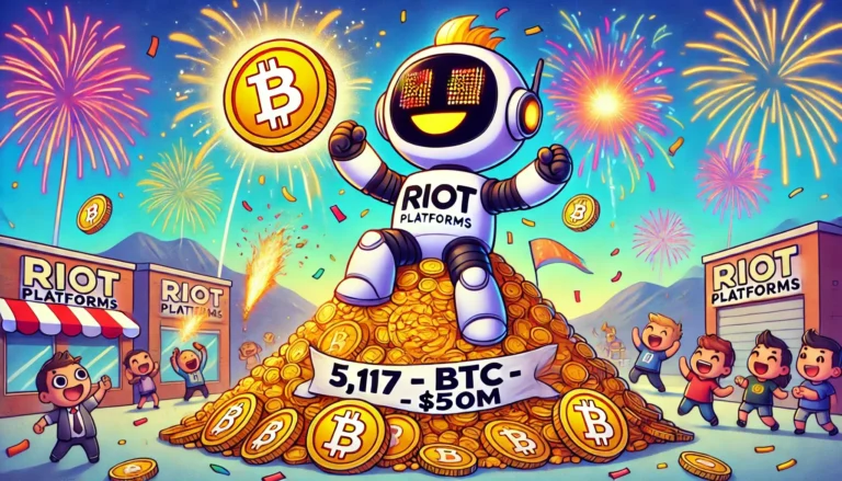 Riot Platforms stockt Bitcoin-Reserven um über 5.000 BTC auf