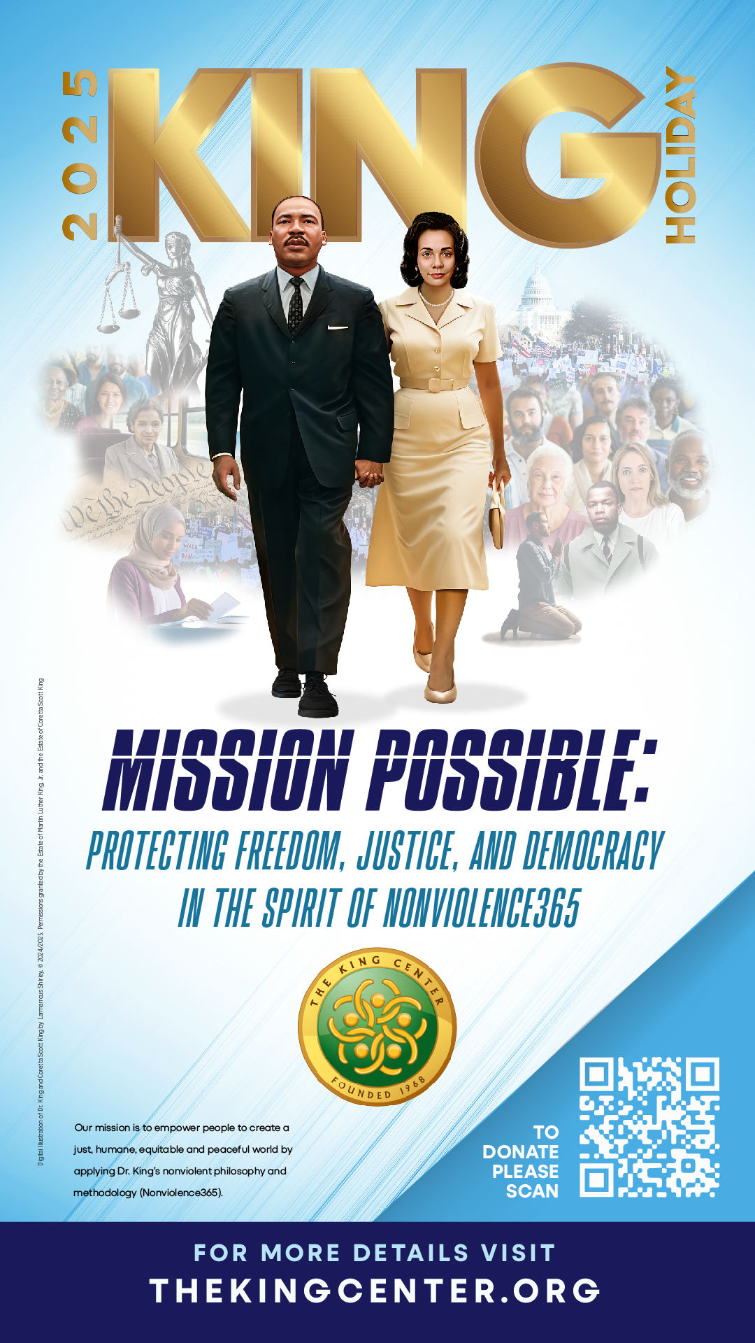 Eric Benet, Jenifer Lewis, Iain Armitage, Tye Tribbett, Makenzie Thomas, Jennifer Holliday, Natalie Grant and Rev. William J. Barber slated to Join The King Center for the 40th Annual King Holiday Observance Week