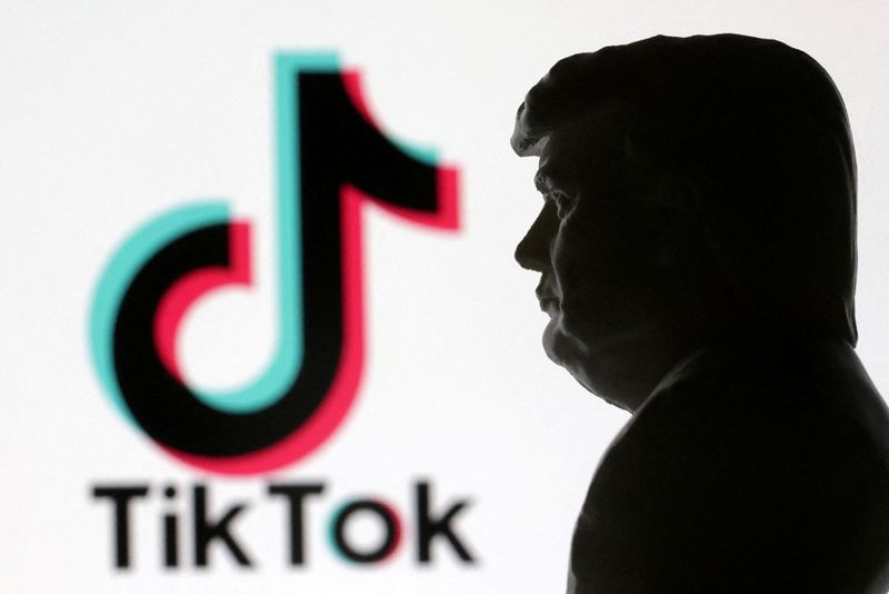 © Reuters. FILE PHOTO: A 3D-printed miniature model of U.S. President-elect Donald Trump and TikTok logo are seen in this illustration taken January 15, 2025. REUTERS/Dado Ruvic/Illustration/File Photo