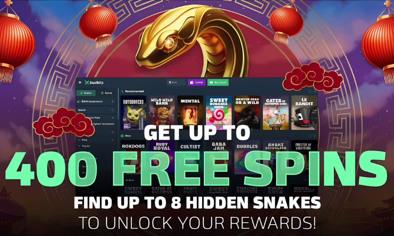 Win 400 Free Spins at Duelbits with the Chinese New Year Snake Hunt! | BitcoinChaser