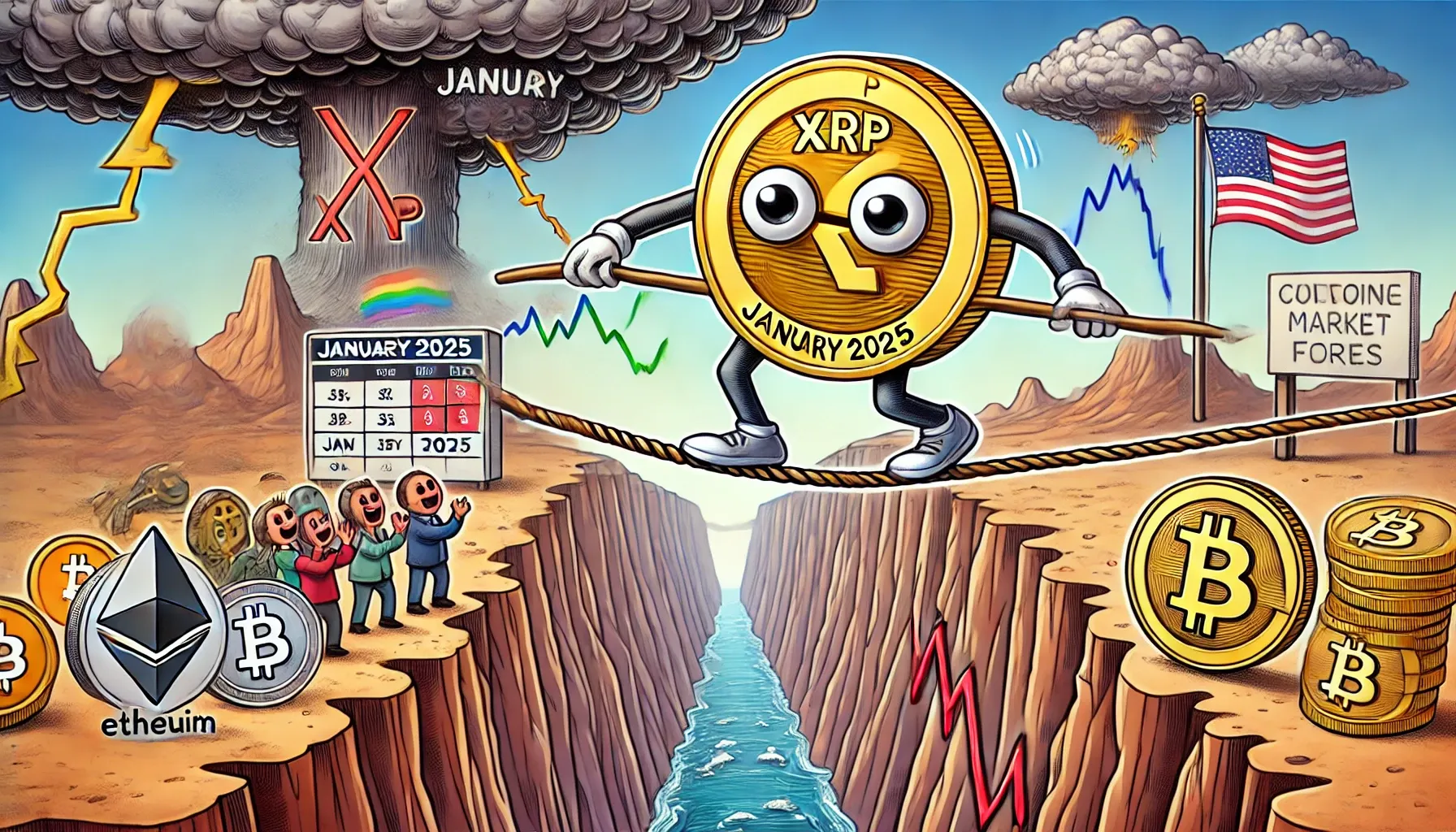 XRP Kurs Prognose: Stürzt XRP im Januar 2025 auf 0 Dollar ab?