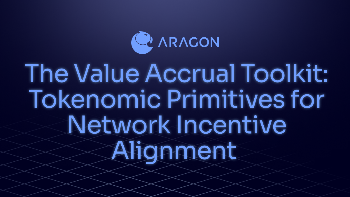 The Value Accrual Toolkit: Tokenomic Primitives for Network Incentive Alignment