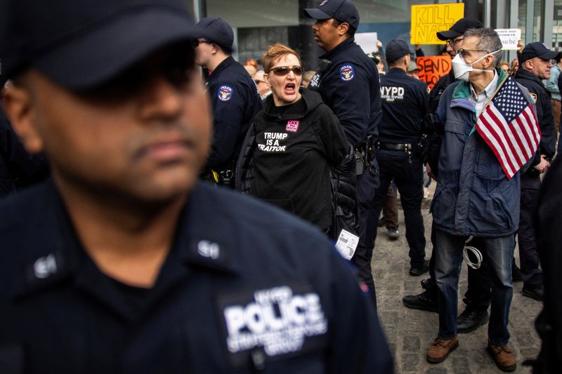 Nine arrested at New York Tesla dealership as anti-Musk protests break out