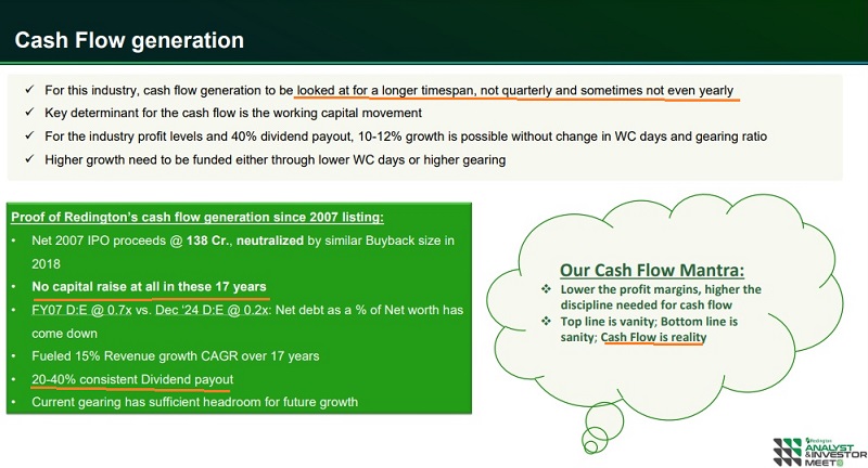Redington: Cash Flow Mantra