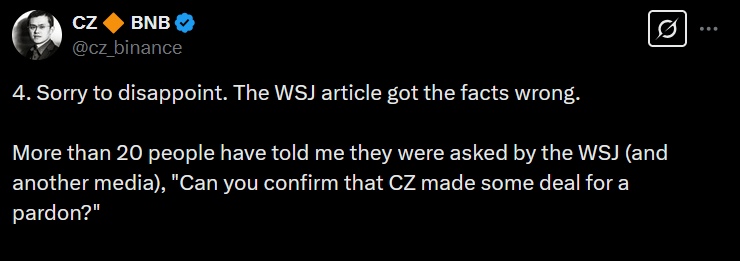 Binance founder CZ on recent Binance US talks with Trump family