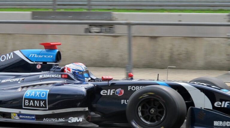 Saxo Bank branding on a Formula One car; Photo: Shutterstock.