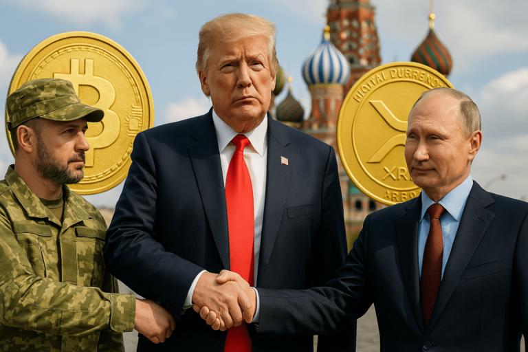 Donald Trump kündigt Russland-Ukraine-Friedensplan an, der durch Bitcoin und XRP während eines geheimen Moskau-Besuchs unterstützt wird.