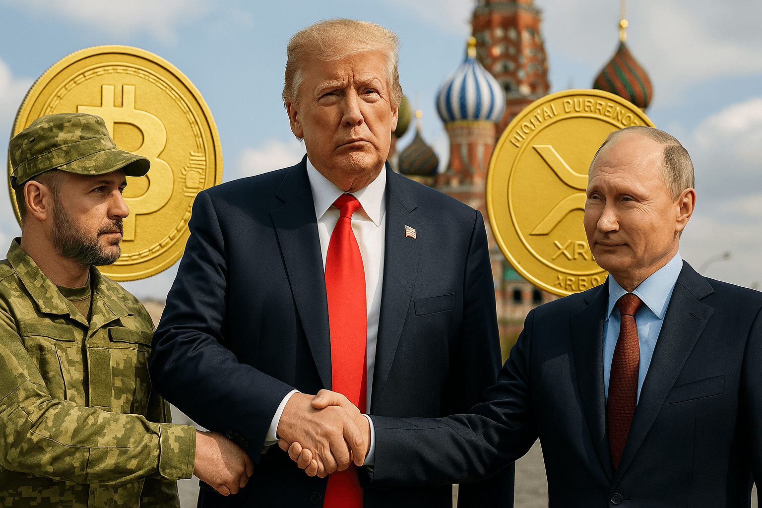 Donald Trump kündigt Russland-Ukraine-Friedensplan an, der durch Bitcoin und XRP während eines geheimen Moskau-Besuchs unterstützt wird.