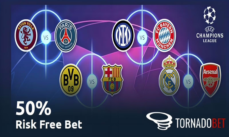 50% Risk-Free Bet on Champions League Thrillers at TornadoBet | BitcoinChaser