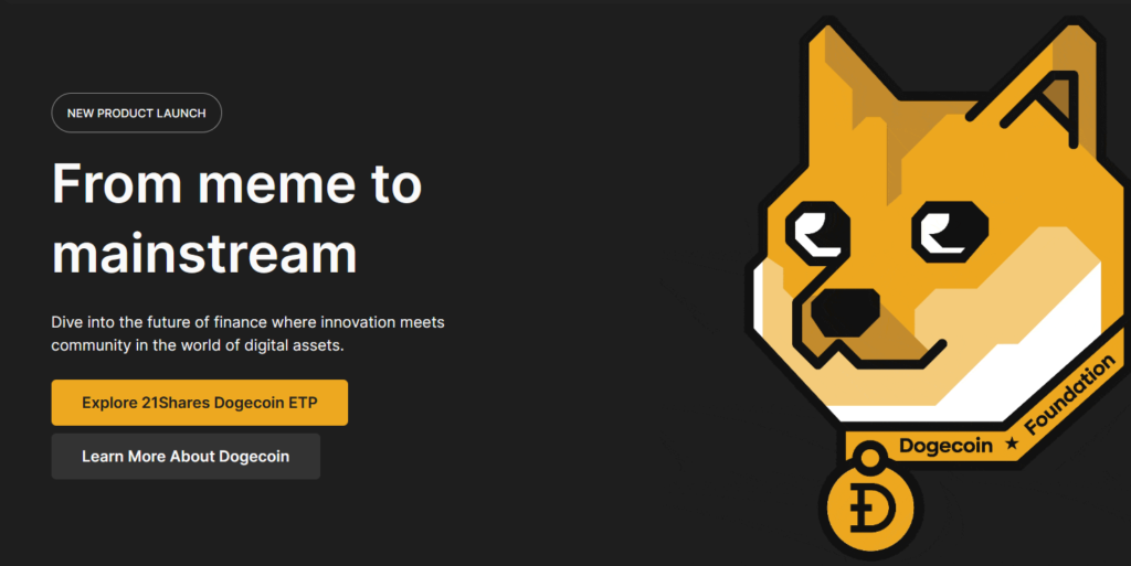dogecoin ETP 21Shares