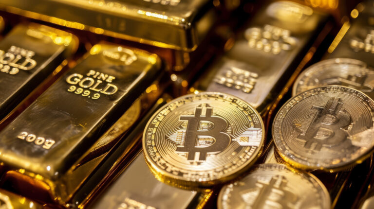 Gold Surges, Crypto Holds Steady as Stocks Sink on Shifting Trump Policies