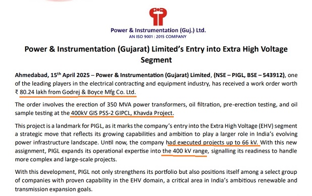 PIGL: Extra High Voltage