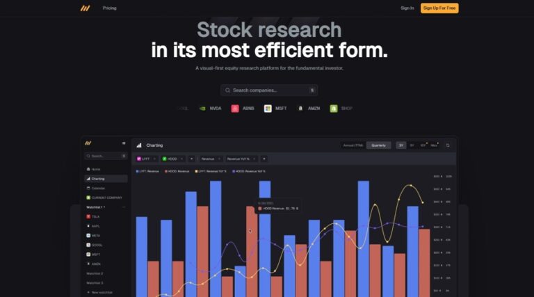 A screenshot of Main Street Data website