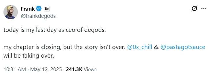 DeGods NFT founder steps down as collection gains traction - AabeyLLC Crypto